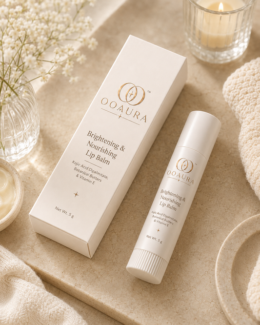 OOAURA Brightening & Nourishing Lip Balm | Kojic Acid Dipalmitate, Botanical Butters & Vitamin E