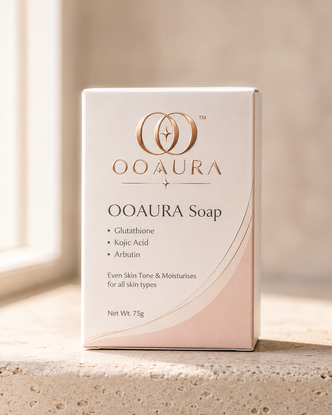 OOAURA Brightening Soap 75g | Glutathione, Kojic Acid & Arbutin