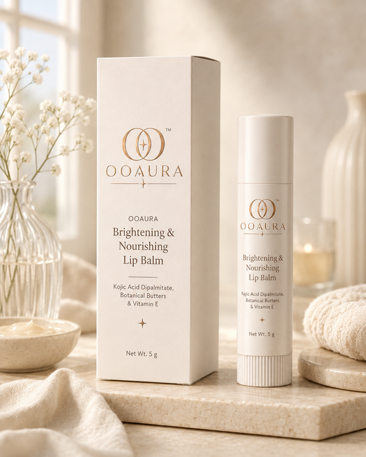 OOAURA Brightening & Nourishing Lip Balm | Kojic Acid Dipalmitate, Botanical Butters & Vitamin E