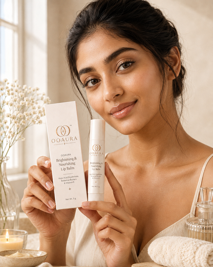 OOAURA Brightening & Nourishing Lip Balm | Kojic Acid Dipalmitate, Botanical Butters & Vitamin E
