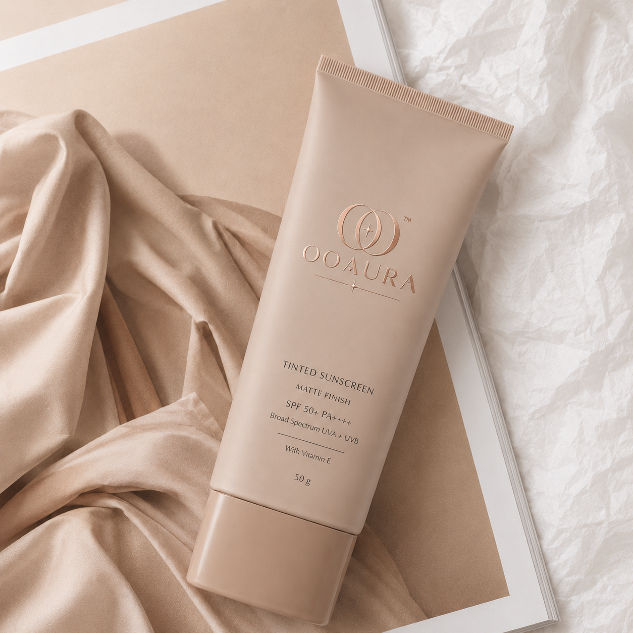 OOAURA Tinted Sunscreen 50 g with Vitamin E | Lightweight Daily Face Sunscreen