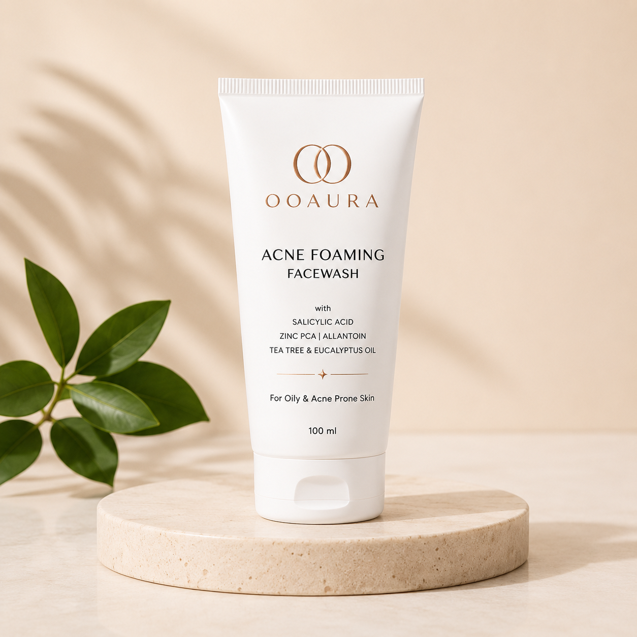OOAURA Acne Foaming Face Wash 100ml | Salicylic Acid & Zinc PCA Cleanser