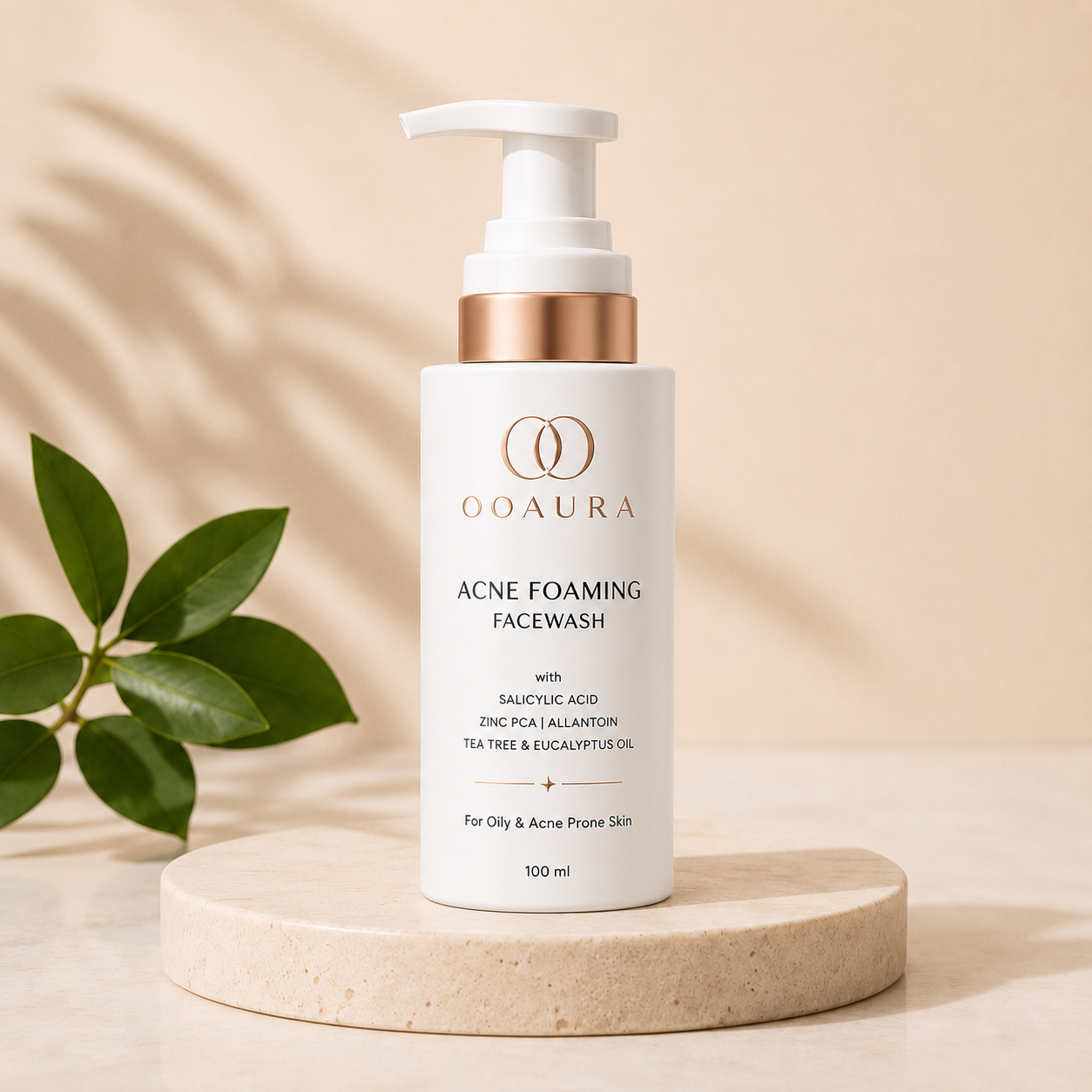 OOAURA Acne Foaming Face Wash 100ml | Salicylic Acid & Zinc PCA Cleanser