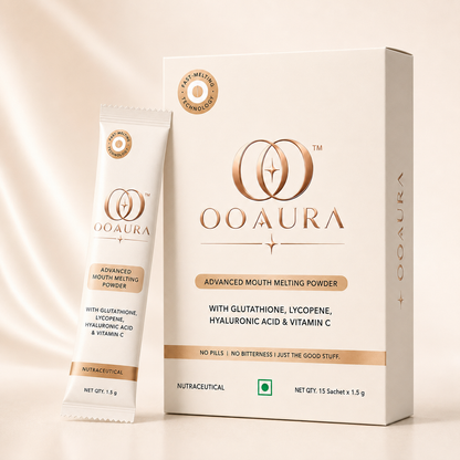 OOAURA Glutathione Mouth Melting Sachets with Vitamin C, Vitamin E & Hyaluronic Acid | 15 Sachets