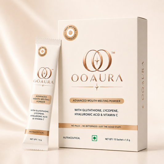 OOAURA Glutathione Mouth Melting Sachets with Vitamin C, Vitamin E & Hyaluronic Acid | 15 Sachets