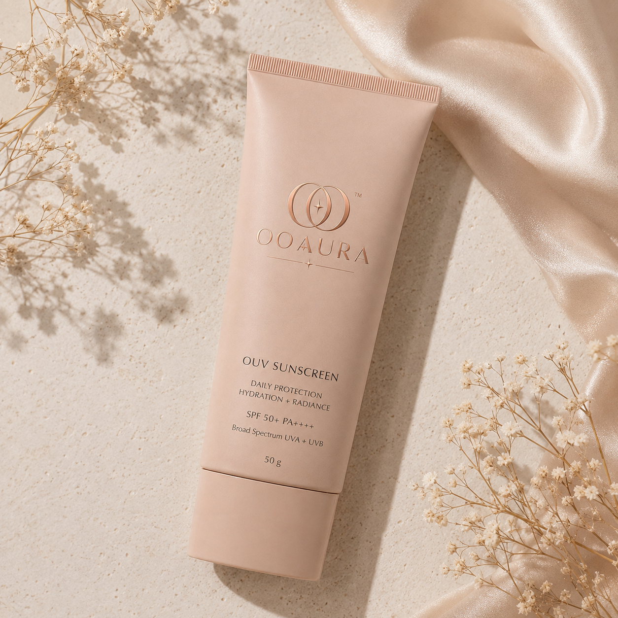 OOAURA OUV Sunscreen 50 g with Green Tea, Trehalose & Vitamin E